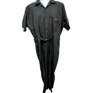 Vintage Black Para Suit Men's 50R Coveralls Jumpsuit mechanic sharp